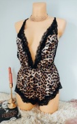 Panterkowe body bielizna erotyczna piżama nocna 