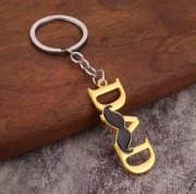 Brelok „DAD” – Złoty z Wąsem Dzień Ojca prezent