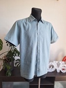 Koszula w kolorze morskim len linen bawełna cotton lin męska