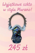 Murano Style – Koszyczek Vintage z Kolorowego Szkła Ręcznie Formowany 37605