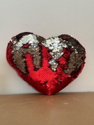 Maskotka Poduszka SERCE Przewracane Cekiny 20 cm