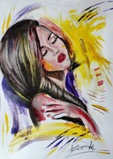 Rysunek na papierze ręcznie malowany