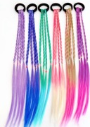 gumka do włosów z kolorowymi warkoczykami/ mix kolorów/ dopinka/ 