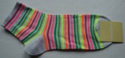 CALZEDONIA szare skarpetki kolorowe paski neon 37-39 USEX