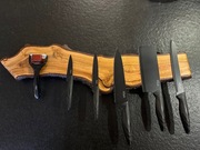 Drewniana listwa magnetyczna + komplet noży Haws