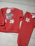 Komplet dres dla dziewczynki malinowy my bella z aplikacją r.86 