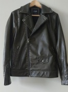 Zara brązowa  kurtka męska  skórzana skóra ekologiczna S 