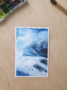 Obraz kartka góry zima  Tatry