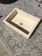 Nowa prostokatna umywalka marmurowa