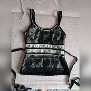 czarna koronkowa bluzka S sylwester 