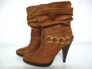 RIVER ISLAND _ Botki karmelowe _ Łańcuch _ Rozm. 3