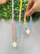 Zestaw biżuterii damskiej w pastelowych kolorach ze  stali chirurgicznej 