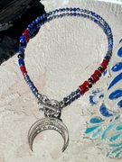 Naszyjnik z Lapis lazuli, Korala i Turmalinu „Kailani” przemiana duchowa 