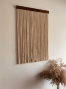 Makrama Nowoczesna Beżowa 50x80 cm Elegancka Dekoracja Ścienna w Stylu Boho