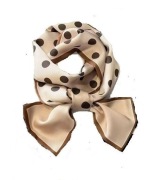 Szaliczek nowy apaszka gawroszka beżowy kropki