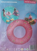 Koło dmuchane Doctor"Dolphin"różowe 65 cm truskawki wytrzymałe