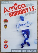 AMICA WRONKI - BRONDBY IF KOBENHAVN Kopenhaga 1999 Puchar UEFA - Program
