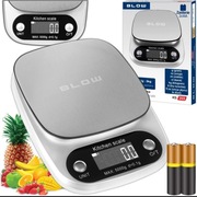 ELEKTRONICZNA WAGA KUCHENNA PRECYZYJNA LCD 5kg 5000g/0.1g + BATERIE ZESTAW