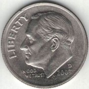 USA 10 centów 2003 D nr 2