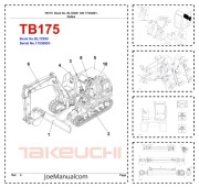 Takeuchi TB175 Excavator Parts Catalog Katalog części, schematu budowy