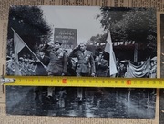 Fotografia PRL żołnierze umundurowanie falerystyka hitleryzm