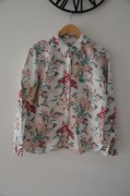 M&S  koszula kwiatowa z dodatkiem lnu 40/42 len