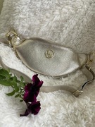 Nowa damska skórzana nerka saszetka mała torebka Laura Biaggi 