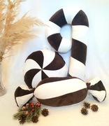 Zestaw 3 świątecznych poduszek lizak laska Maxi, cukierek i drops 