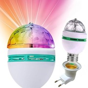 KOLOROWA ŻARÓWKA OBROTOWA PROJEKTOR DYSKOTEKOWY