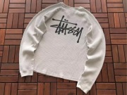 Longsleeve / Bluza Stussy Waffle Knit (Wafel) rozmiar S | Szara sweter