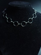 Naszyjnik Choker Srebrny Łańcuch z Okrągłymi Ogniwami