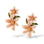 Kolczyki kwiaty emaliowane 