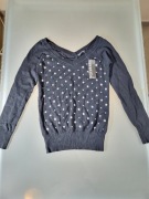 Sweter Terranova z Dużym Dekoltem w Gwiazdki S