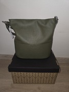 Torebka ze skóry naturalnej kolorze khaki