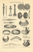Archeologia-Prehistoria  oryginalna XIX w. grafika