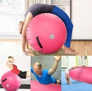 Nadmuchiwana rolka gimnastyczna sup FBSport 120cmx70cm niebieska