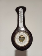 Stary drewniany barometr z termometrem 