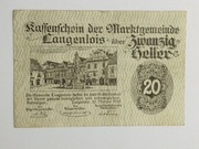 Sprzedam banknot Austria Notgeld 20 Heller 1920r. miasto Langenlois