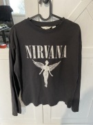 Nirvana bluzka koszulka H&M długi rękaw XS