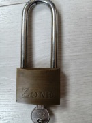 Kłódka mosiężna z wysokim pałąkiem ZONE, 85/50