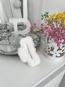 Klamra do włosów z futerkiem futrzana biała jesień zima