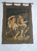 Oryginalna tapiseria obrazowa vintage gobelin ścienny