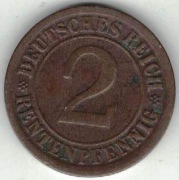 131 Niemcy Weimar 2 pfennig 1924 A