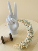 Opaska na głowę suszone kwiaty Miętowy