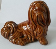 Figurka psa pies pekińczyk ceramika PRL