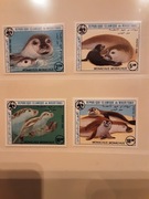 Mauretania  1986  Mi 871-4 foki WWF   seria  idealna