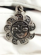 NOWY Naszyjnik wisiorek srebrny amulet talizman słońce Vintage