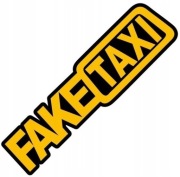 Naklejka na szybę lusterko dekoracyjna FAKETAXI