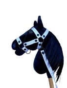 Ogłowie białe kantar wodze hobby horse A5 koń na kiju dodatki akcesoria