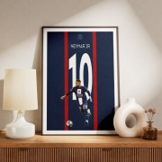 Neymar plakat, obraz, koszulka PSG Paris